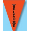60' Stock Pre-Printed Message Pennant String -Welcome